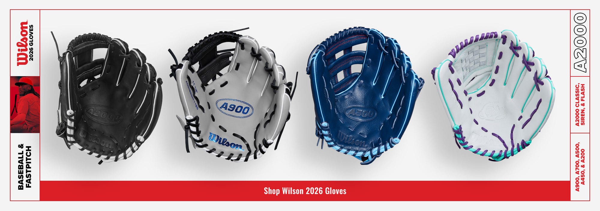 2026 Wilson Baseball & Fastpitch Softball Gloves