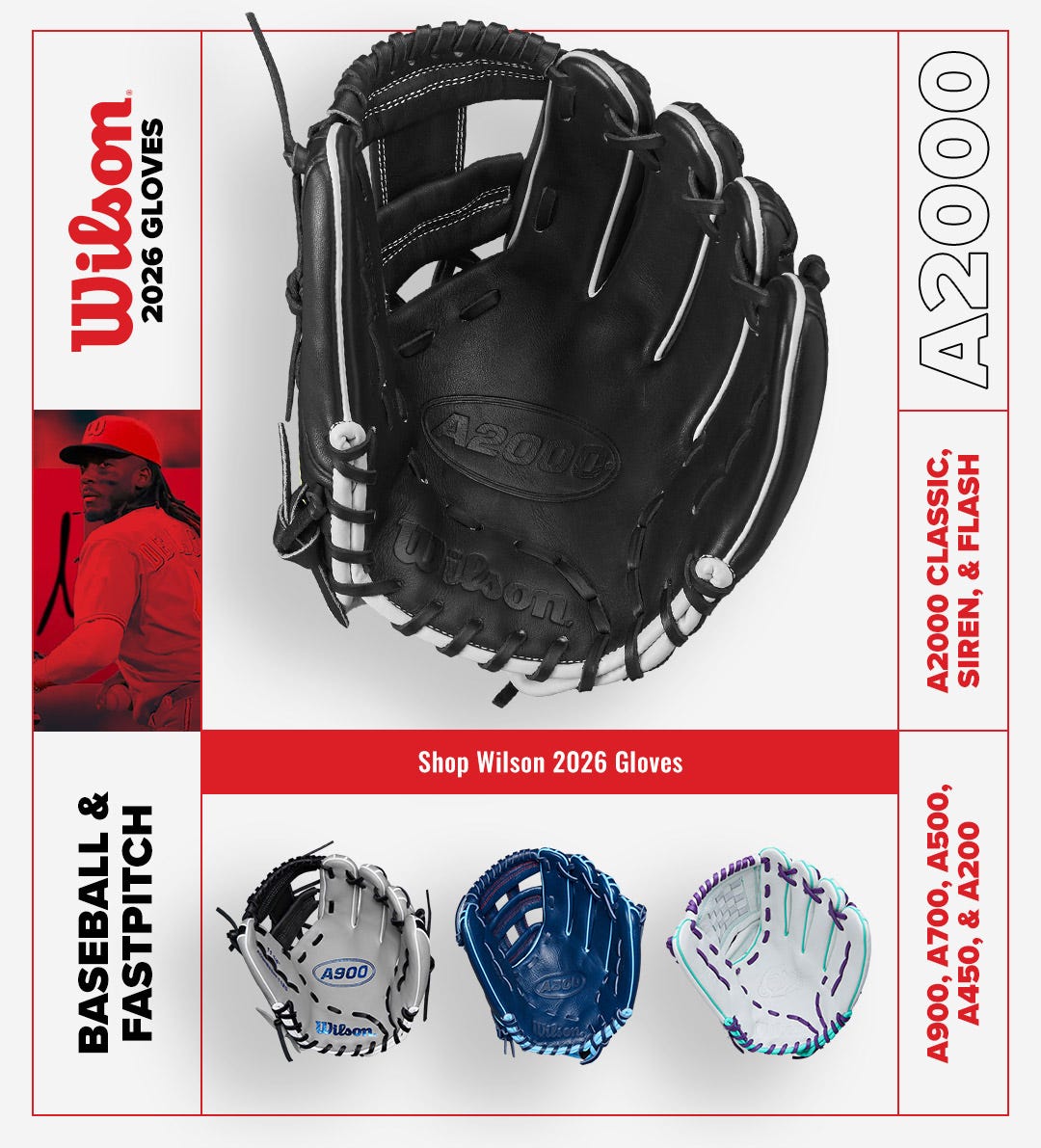 2026 Wilson Baseball & Fastpitch Softball Gloves