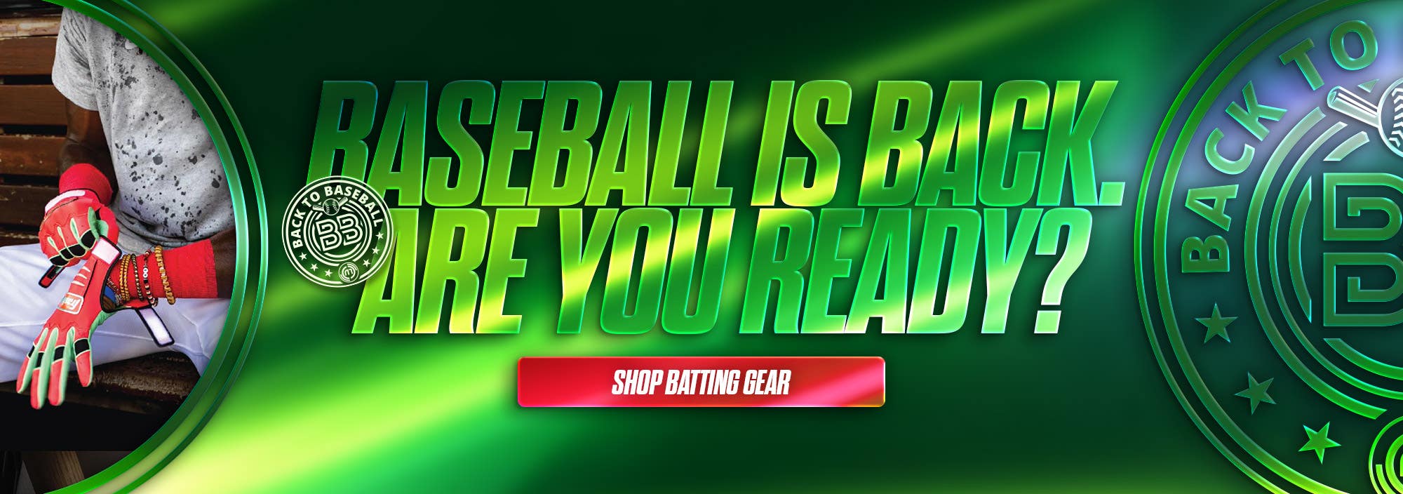 Baseball is back. Are you ready? Shop batting gear.