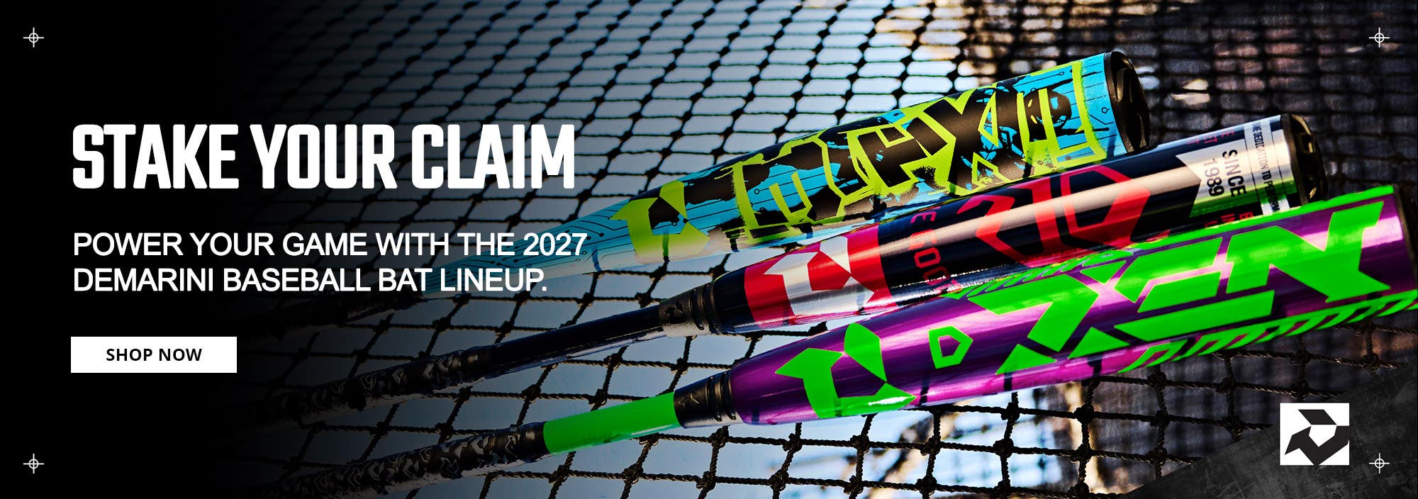 2027 DeMarini Baseball Bats. Stake your claim. Power your game with the 2027 DeMarini baseball bat lineup.