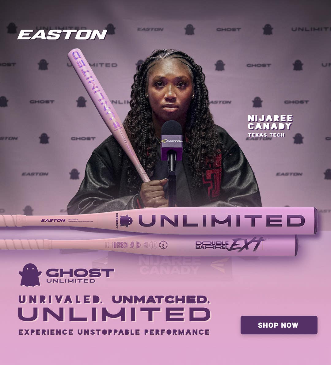 Easton Ghost Unlimited Fastpitch Softball Bats. Unrivaled. Unmatched. Unlimited. Experience unstoppable performance.