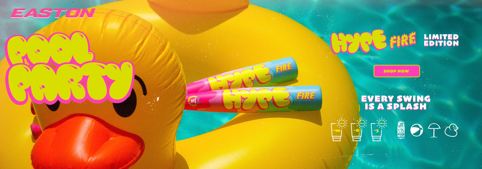Easton Hype Fire Pool Party Baseball Bats