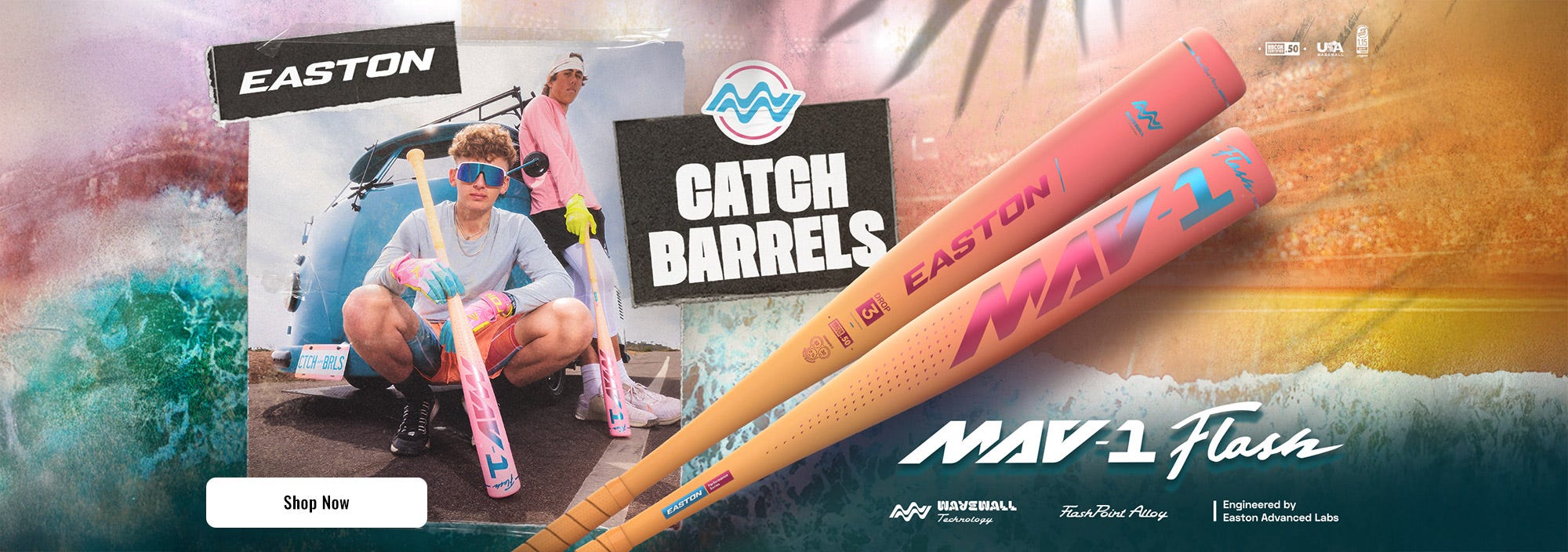 Easton MAV1 Flash Baseball Bats: Catch barrels