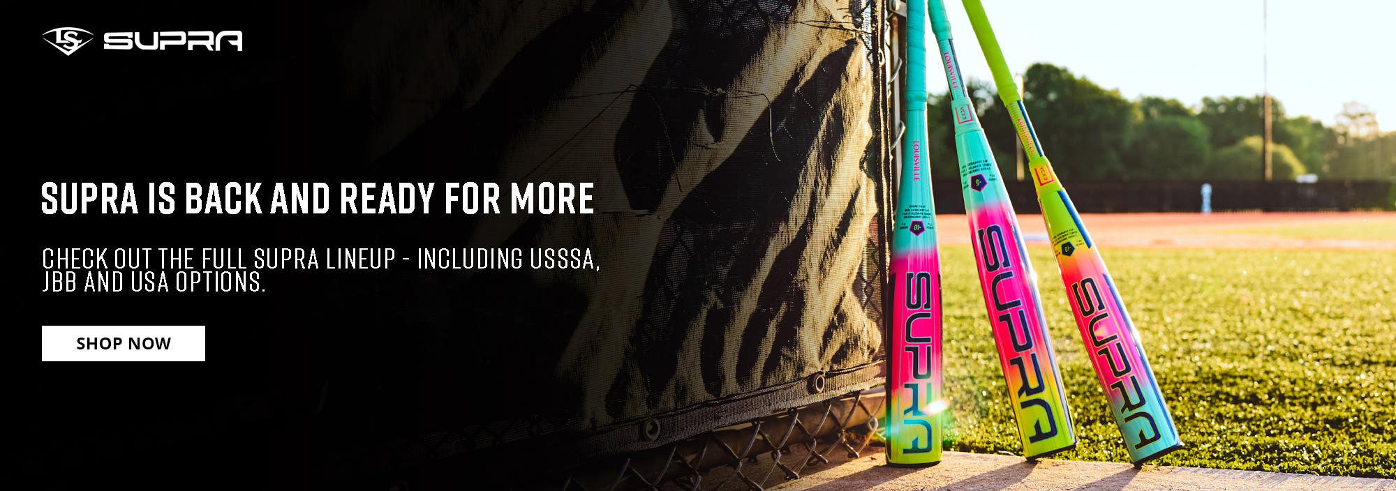 Louisville Slugger Supra is back and ready for more. Check out the full Supra lineup - including USSSA, JBB and USA options.