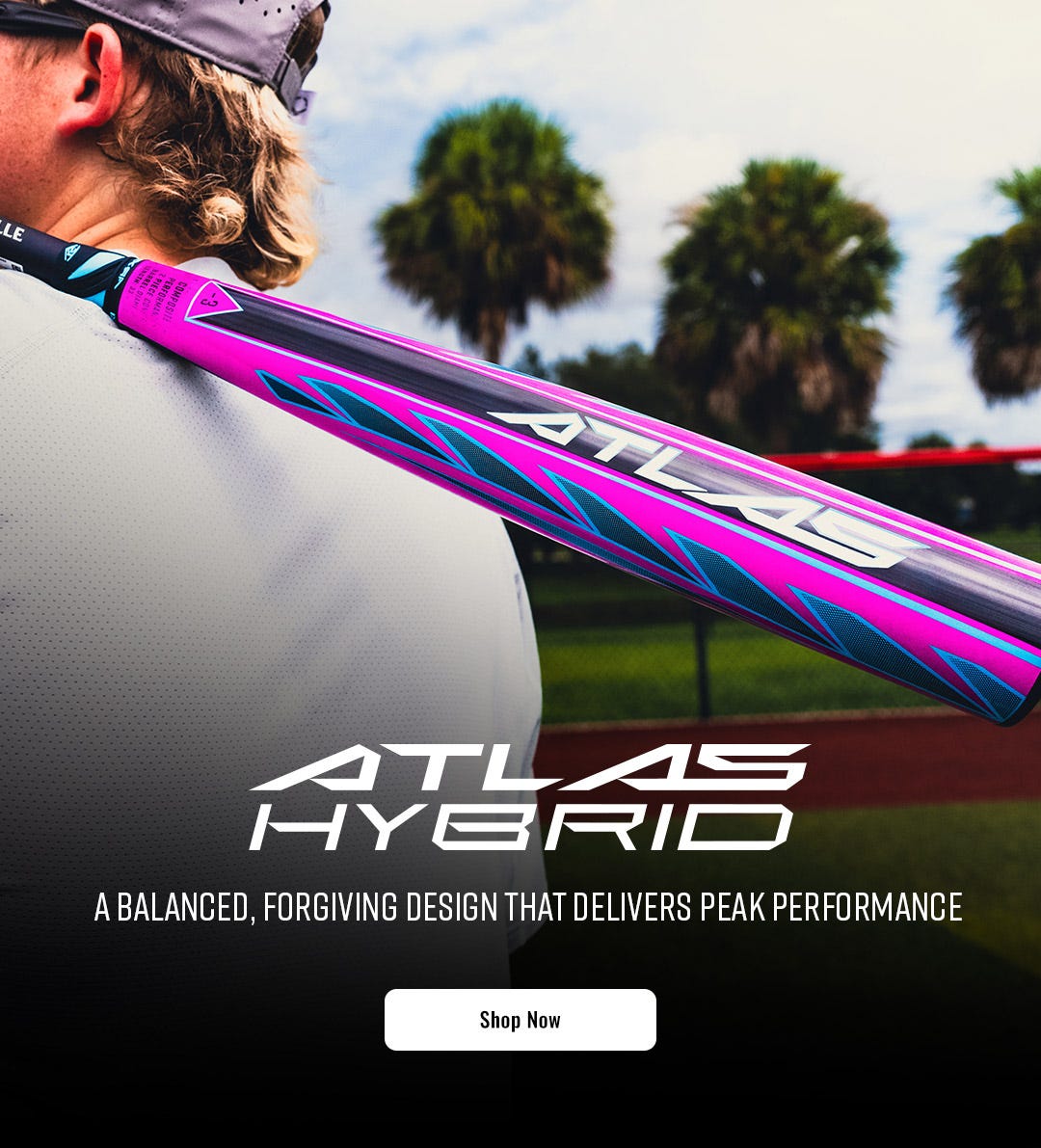 Louisville Slugger Atlas Hybrid. Precision + Performance. A balanced, forgiving design that delivers peak performance.