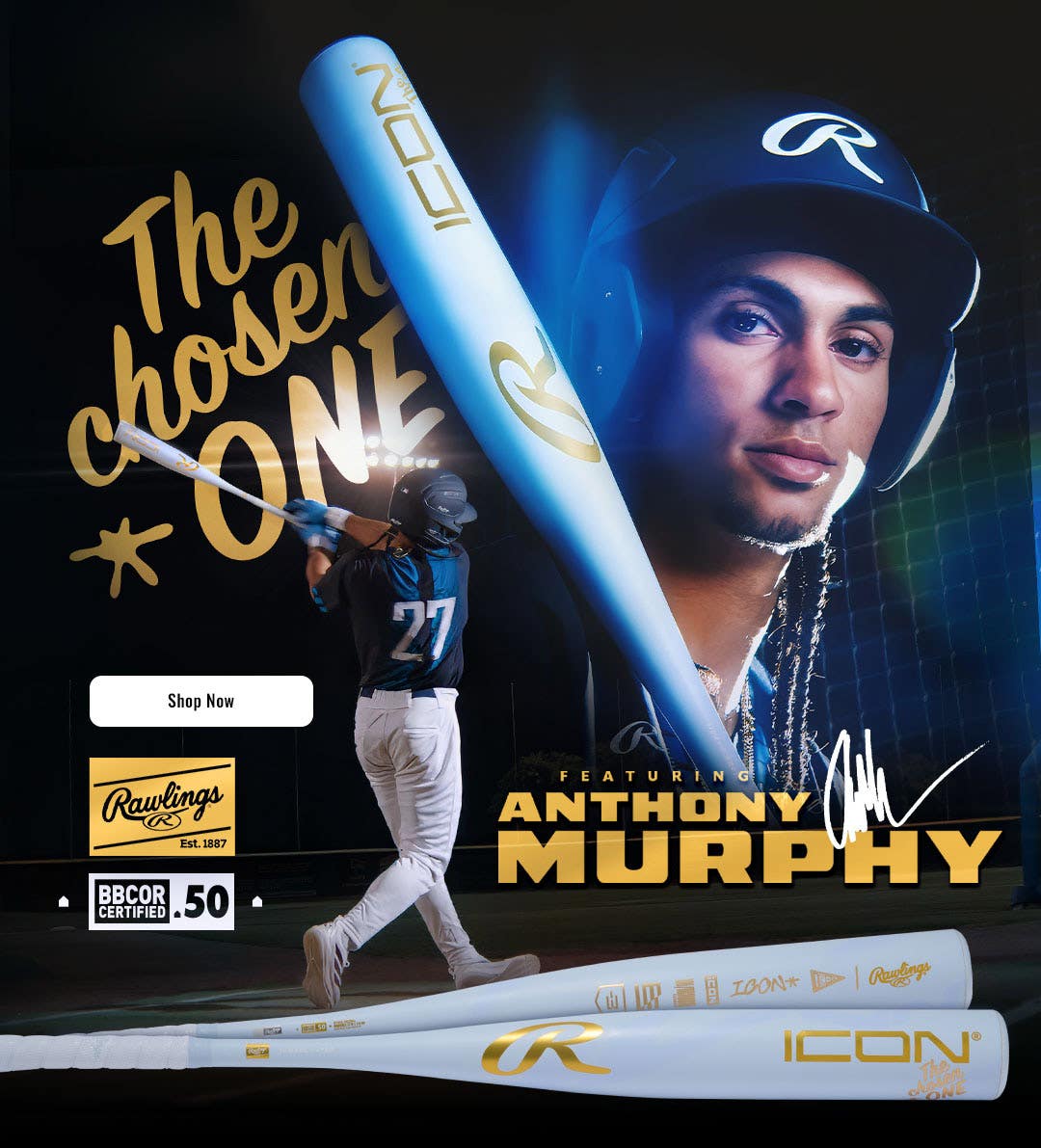 Rawlings Icon The Chosen One BBCOR Bat