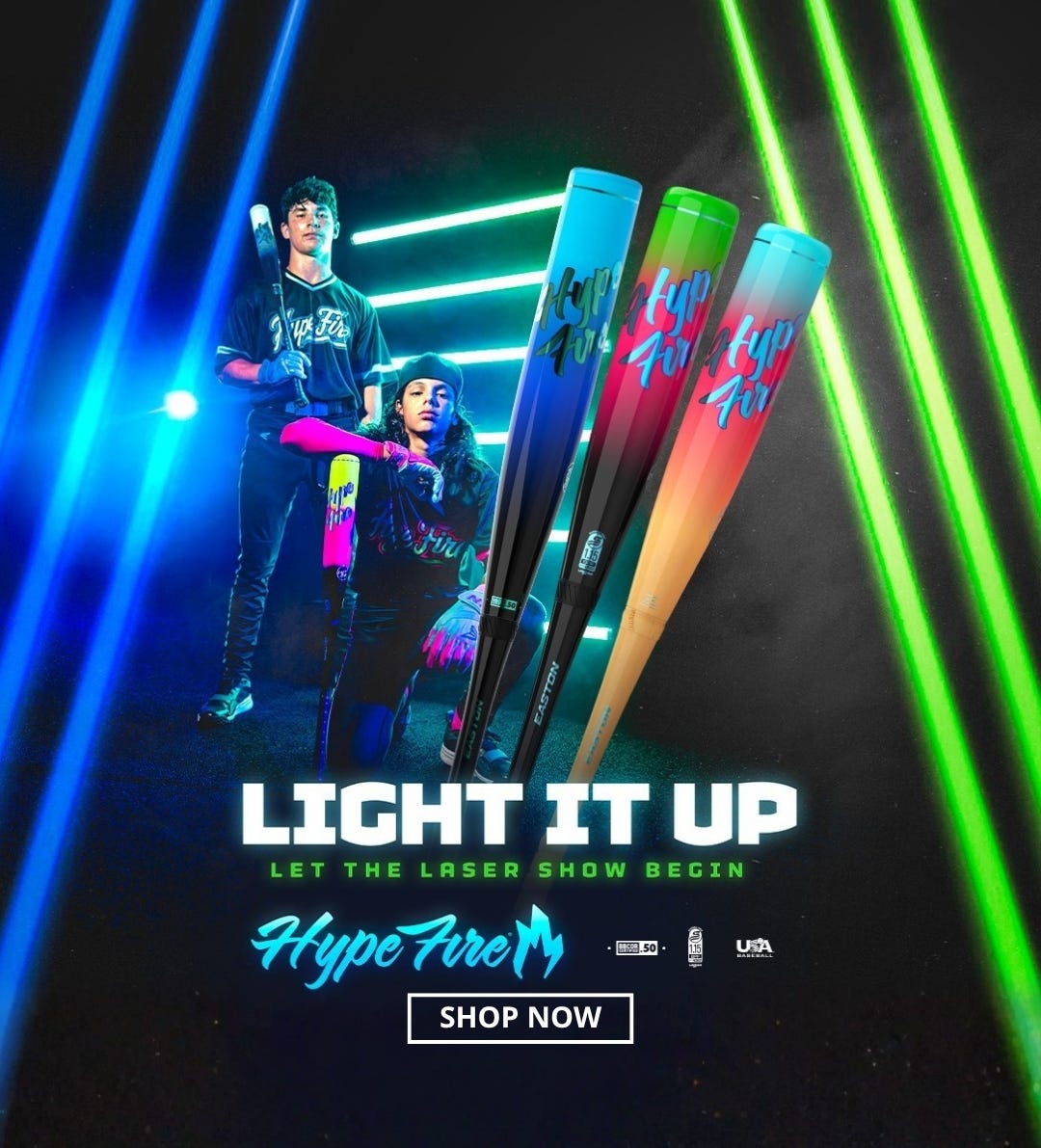 Easton Hype Fire - Light It Up, Let the Laser Show Begin
