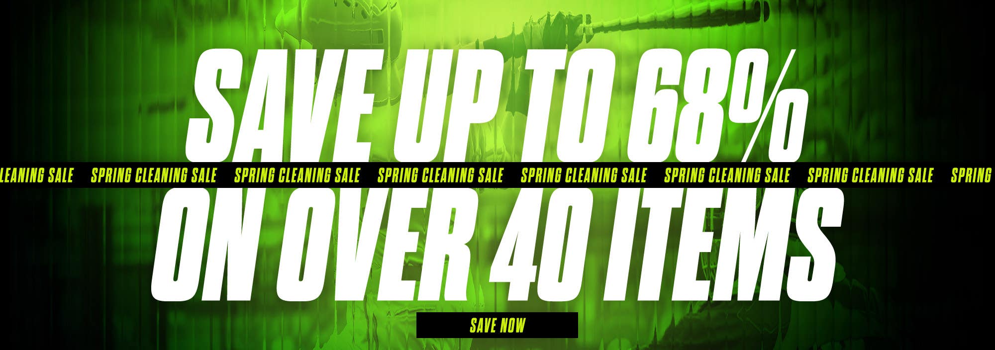 Spring Cleaning Sale. Save up to 68% on over 40 items.