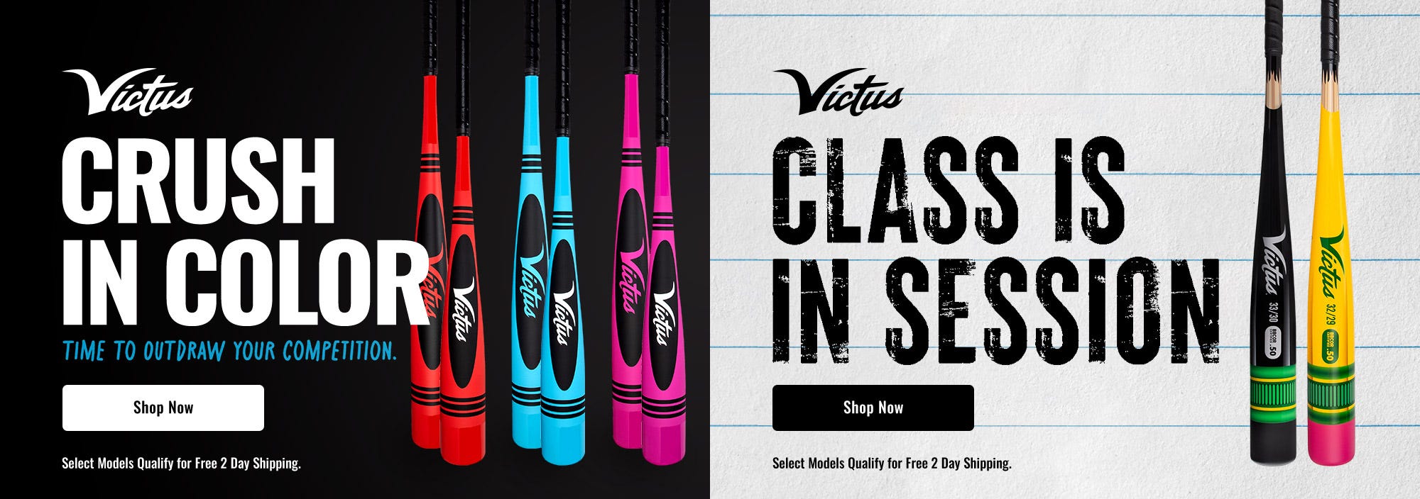 Victus Vibe Special Edition Baseball Bats: Crayon & Pencil