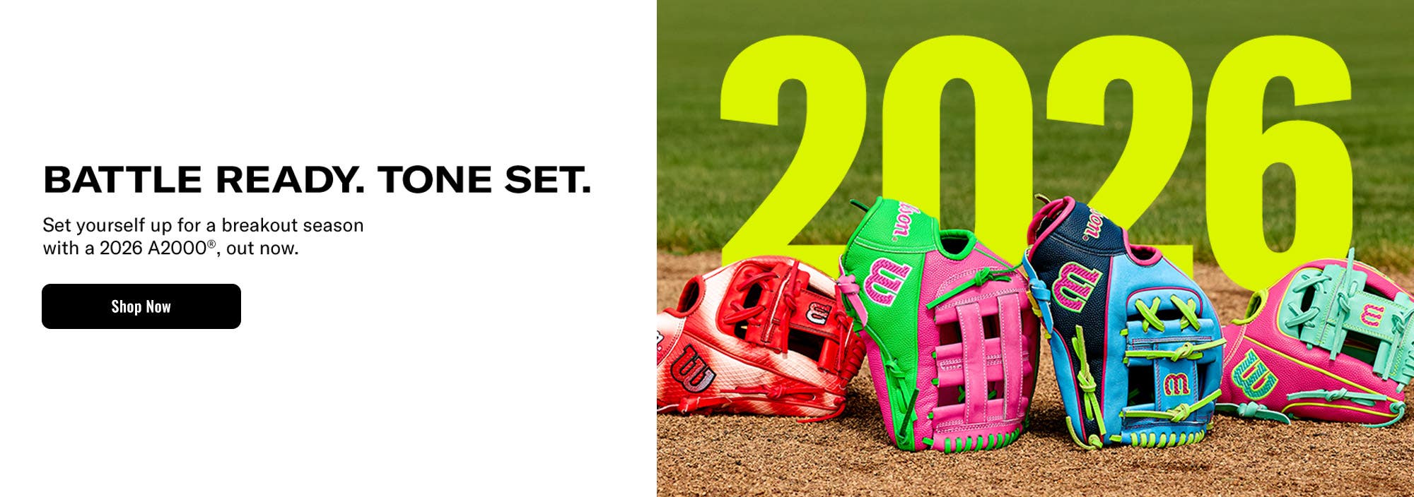 Battle ready. Tone set. Set yourself up for a breakout season with a 2026 A2000, out now.