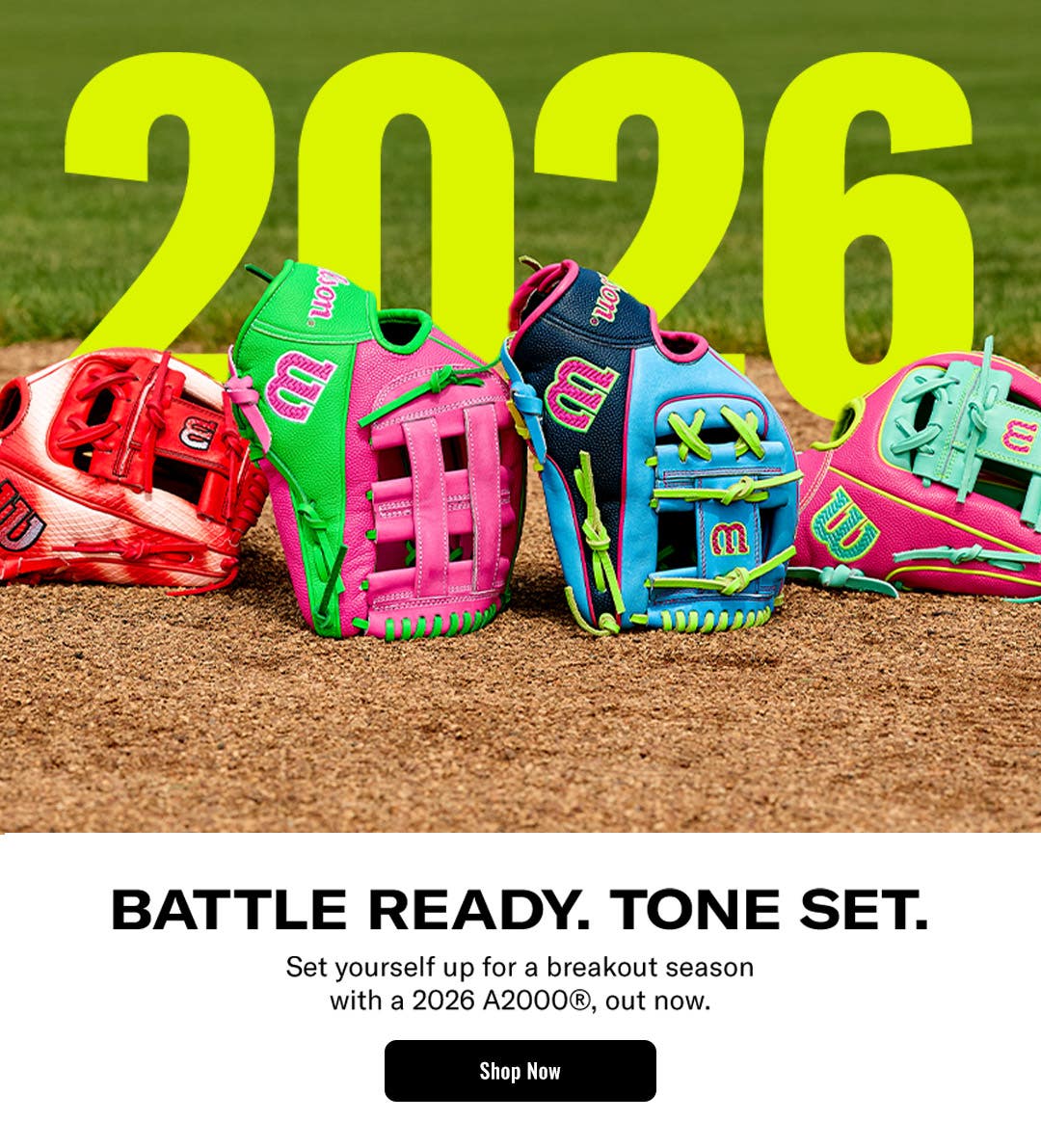 Battle ready. Tone set. Set yourself up for a breakout season with a 2026 A2000, out now.