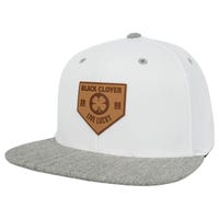 Black Clover x Rawlings Leather Patch Flex Fit Hat in White Size Small/Medium