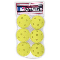 Franklin MLB 90mm Plastic Softballs - 6 pack in Optic Yellow Size 3.5in