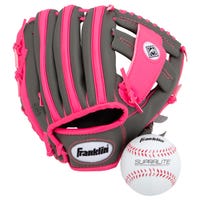 Franklin RTP Performance T-Ball Baseball Glove in Graphite/Neon Pink Size Right-Handed Throw