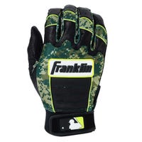 Franklin CFX Pro Digi Camo Mens Batting Gloves in Black/Yellow Green Size Large
