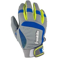Franklin Shok-Sorb Neo Youth Batting Gloves in Gray/Blue Size Large