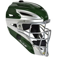 All-Star All Star System 7 Two-Tone MVP4000TT Adult Catchers Helmet in Dark Green/Silver