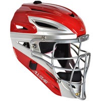 All-Star All Star System 7 Two-Tone MVP4000TT Adult Catchers Helmet in Scarlet/Silver