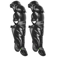 "All-Star All Star LG40XPRO System 7 Axis 17.5"" Adult Baseball Catchers Leg Guards in Black Size 17.5 in"