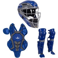All-Star System 7 Axis Pro Intermediate Catcher's Kit - 2020 Model in Gray/Blue
