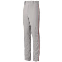 Mizuno G2 Premier Pro Piped Men's Baseball Pants in Gray/Red Size X-Small