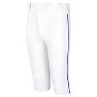 Mizuno Premier Short Piped Youth Baseball Pants in White/Royal Size