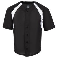 Mizuno Full Button Mesh Colorblock Mens Jersey in Black/White Size X-Small