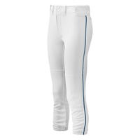 Mizuno Select Belted Women's Piped Pant in White/Navy Size