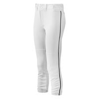 Mizuno Select Belted Women's Piped Pant in White/Black Size X-Small