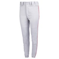 Mizuno Adult Premier Piped Pant in Gray/Red Size X-Small