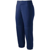 Mizuno Select Non-Belted Low Rise Fastpitch Pant in Navy Size X-Large