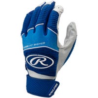Rawlings 2017 Workhorse Youth Batting Gloves in Blue Size Large