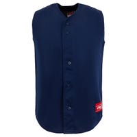 Rawlings Sleeveless Full Button Youth Jersey in Navy Size X-Large