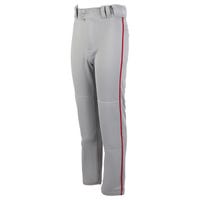 Rawlings PRO150 Semi-Relaxed Boy's Piped Baseball Pants in Gray/Red Size