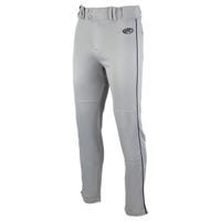 Rawlings Launch Men's Piped Baseball Pants in Gray/Navy Size