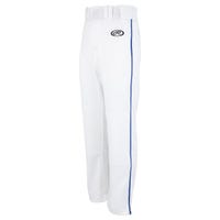 Rawlings Launch Boy's Piped Baseball Pants in White/Blue Size