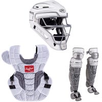 Rawlings Velo 2.0 Youth Catcher's Kit in Silver/White