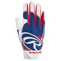 Rawlings 5150 Boys Batting Gloves - 2021 Model in Red/White Blue Size Medium