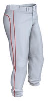 Easton M-Cast Women's Pants w/Piping in Gray/Red Size X-Large