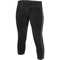 Easton Women's Pro Pant w/Piping in Black/Pink Size XX-Large