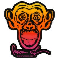 Monkey Sport Apparel Monkey Sport by Pepper Foster - Monkey Logo Sticker (Yellow/Pink)