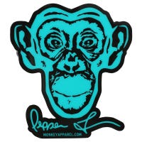 Monkey Sport Apparel Monkey Sport by Pepper Foster - Monkey Logo Sticker (Teal)