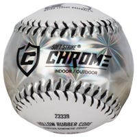Franklin MLB Soft Strike Chrome Tee Ball Silver/Black Size