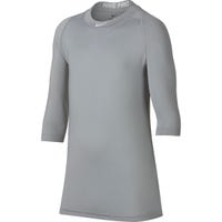 Nike Pro Cool Boy's 3/4 Sleeve Baseball Shirt in Wolf Gray Size X-Small