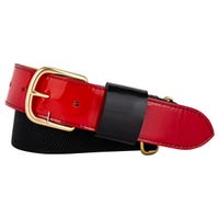 Nokona Elastic Patent ShowBelt in Red/Black Size OSFM