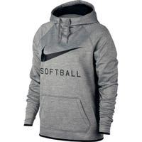 Nike Softball Women's Therma Training Hoodie in Gray/Black Size X-Large