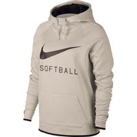 Nike Softball Women's Therma Training Hoodie in Oatmeal Heather/Baroque Brown Size XX-Large