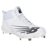New Balance 4040v6 Mens Mid Metal Baseball Cleats in White Size 7.0