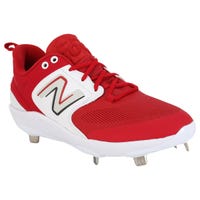 New Balance 3000v6 Men's Low Metal Baseball Cleats in Red/White
