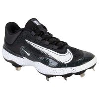 Nike Alpha Huarache Elite 4 Low Men's Metal Baseball Cleats - 2024 Model in Black/White Gray